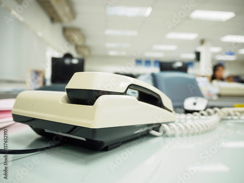 telephone on the office desk