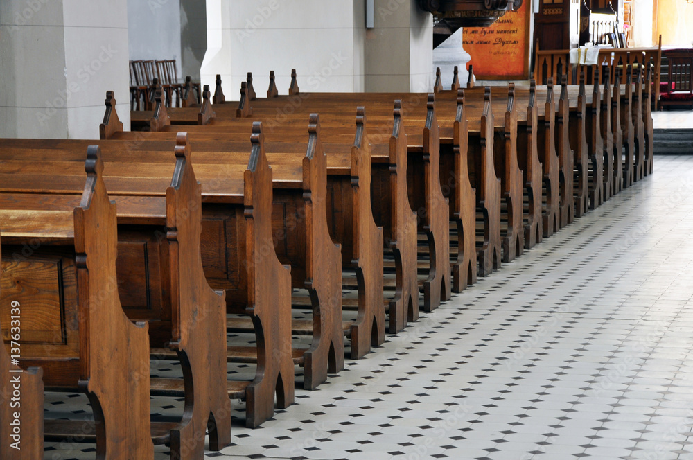 The interior of the Dominican church in the Ukrainian city Chertkov, which was built in 1620. The interior of the Dominican church in the Ukrainian city Chertkov, which was built in 1620.