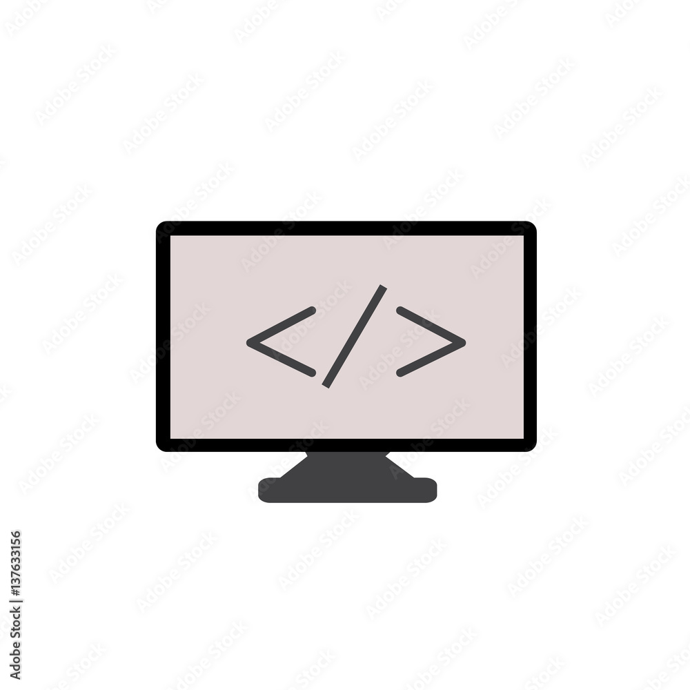 coding icon on white background. coding sign. coding icon on white background. coding sign.