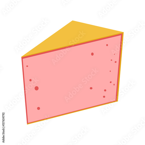 Delicious fresh cheese variety italian dinner icon flat dairy food and milk camembert piece delicatessen gouda meal isolated vector illustration.