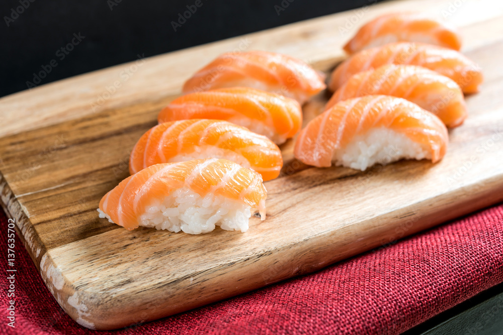 fresh sushi traditional japanese food on the table fresh sushi traditional japanese food on the table