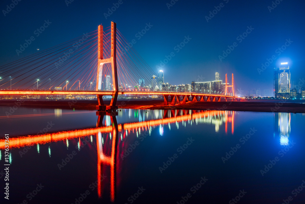 urban skyline with cityscape in Nanchang,China.