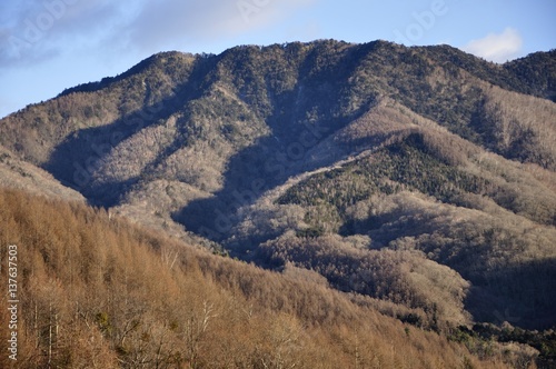 朝日の奥秩父山塊 