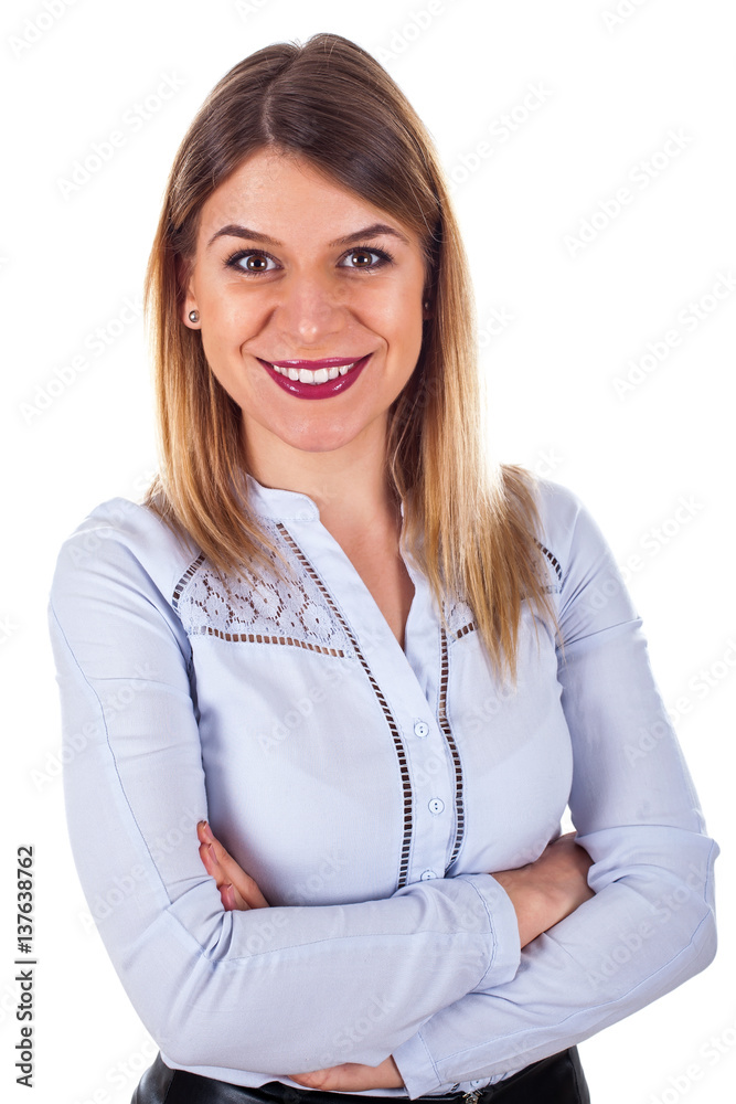 Gorgeous woman with arms crossed Gorgeous woman with arms crossed