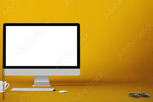 Mockup scene, paper blank with decoration for placing your design.