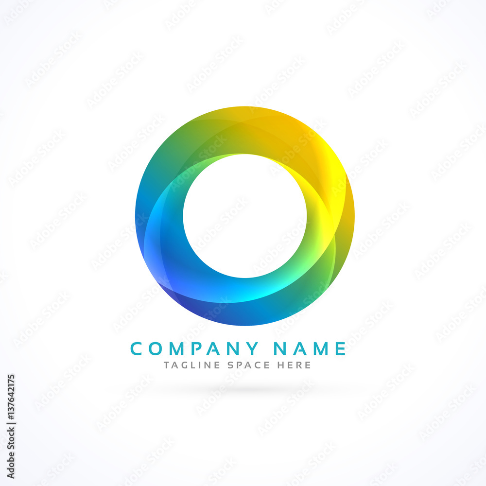 abstract colorful circle logo abstract colorful circle logo
