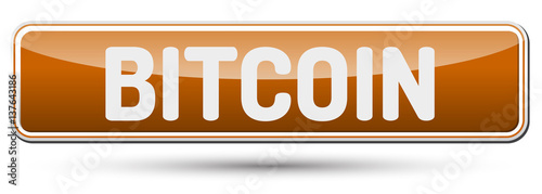 BITCOIN - Abstract beautiful button with text.