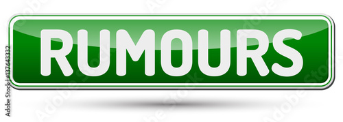 RUMORS - Abstract beautiful button with text.