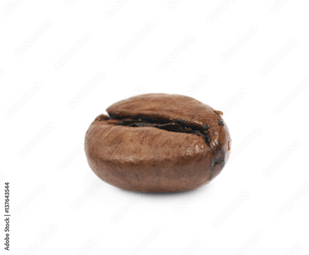 Obraz premium Single coffee bean isolated