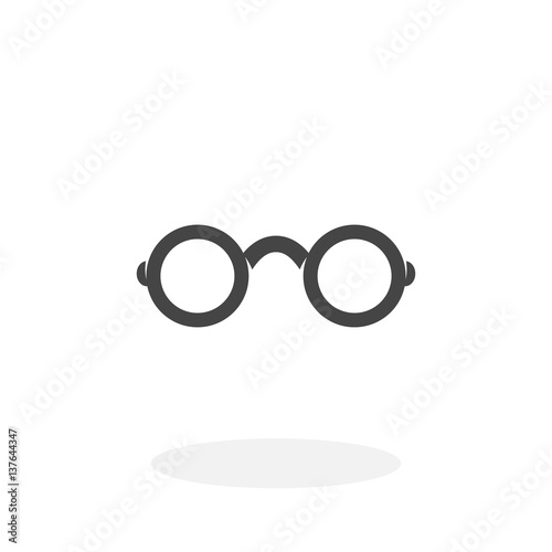 Glasses Icon. Vector logo on white background
