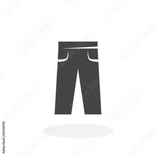Pants Icon. Vector logo on white background