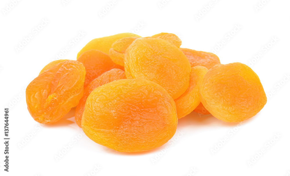 Dry apricot isolated on the white background Dry apricot isolated on the white background
