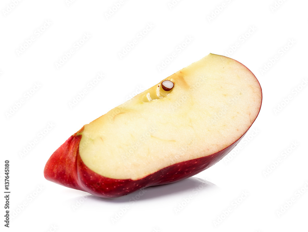 Slice red apple isolated on white background Slice red apple isolated on white background