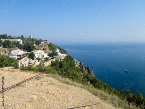 St. George Monastery at Phiolent cape near Sevastopol, Crimea photo
