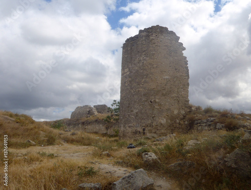 Ruins of the ancient fortress Calamita in Inkerman, Crimea