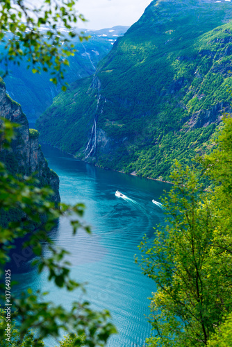 Geiranger fjord scenic view