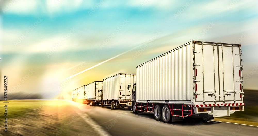 container truck on load in ship port for logistic and transport business container truck on load in ship port for logistic and transport business