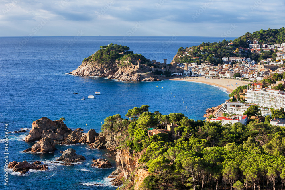Tossa de Mar Sea Town on Costa Brava in Spain Tossa de Mar Sea Town on Costa Brava in Spain