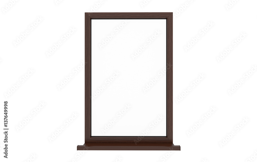 Window. Isolated window. Dark wood window. Window. Isolated window. Dark wood window.