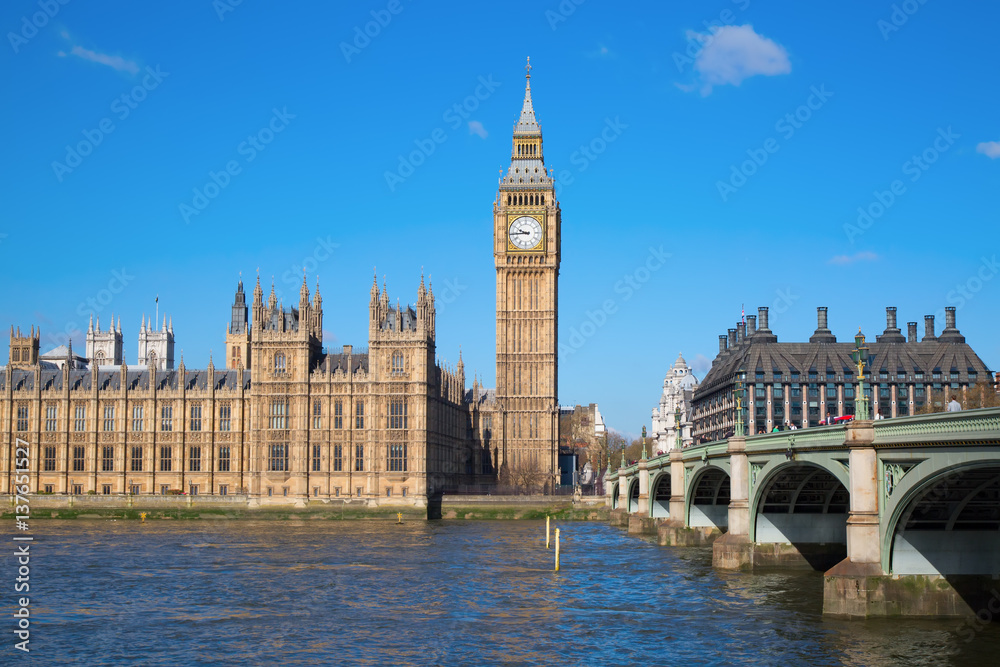 London. Big Ben clock tower.