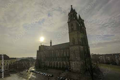 Der Dom zu Magdeburg an einem Wintermorgen  (HDR) photo