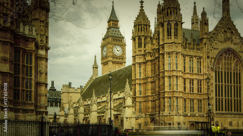 Big Ben and Parliament in London  UK  April