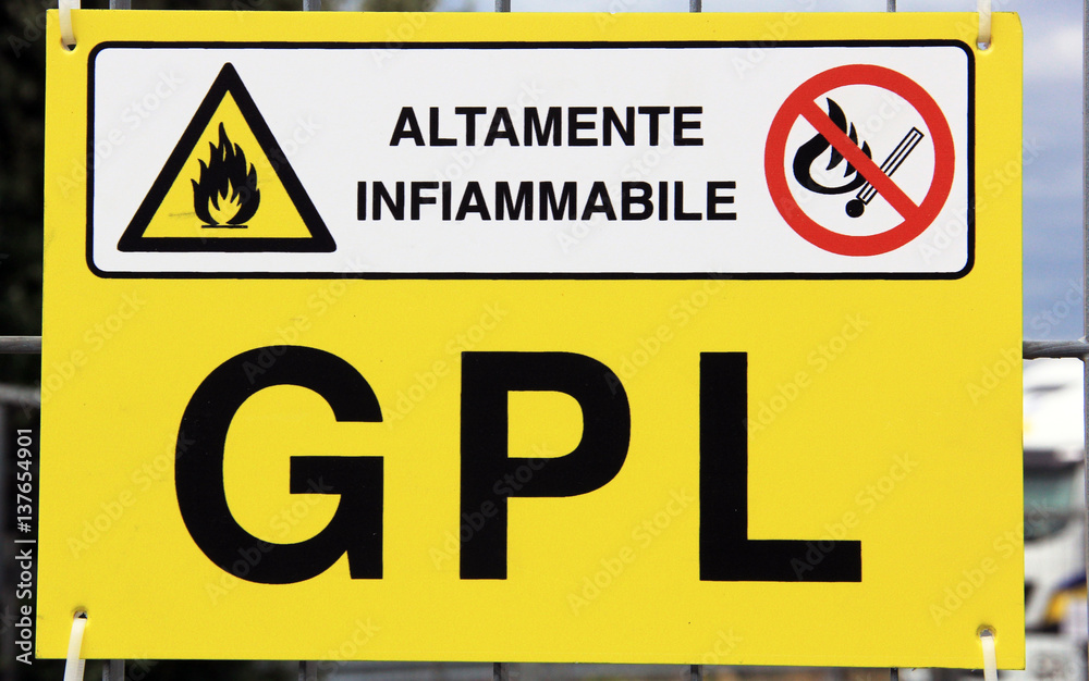 Obraz premium GPL, liquide inflammable