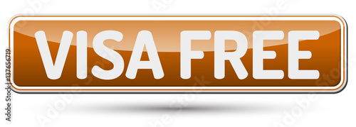 VISA FREE - Abstract beautiful button with text.