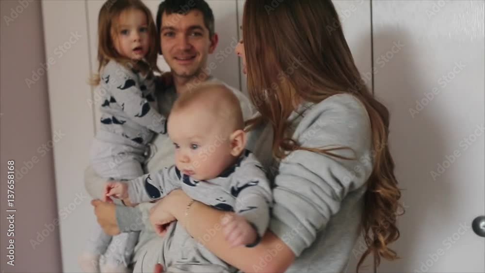 Dad daughter mom and little baby Dad daughter mom and little baby