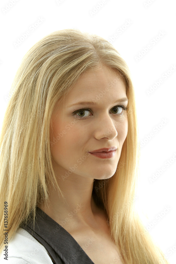 Portrait of a pretty blond young woman Portrait of a pretty blond young woman