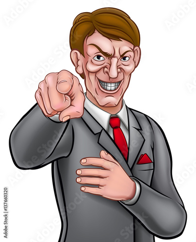 Evil Pointing Businessman