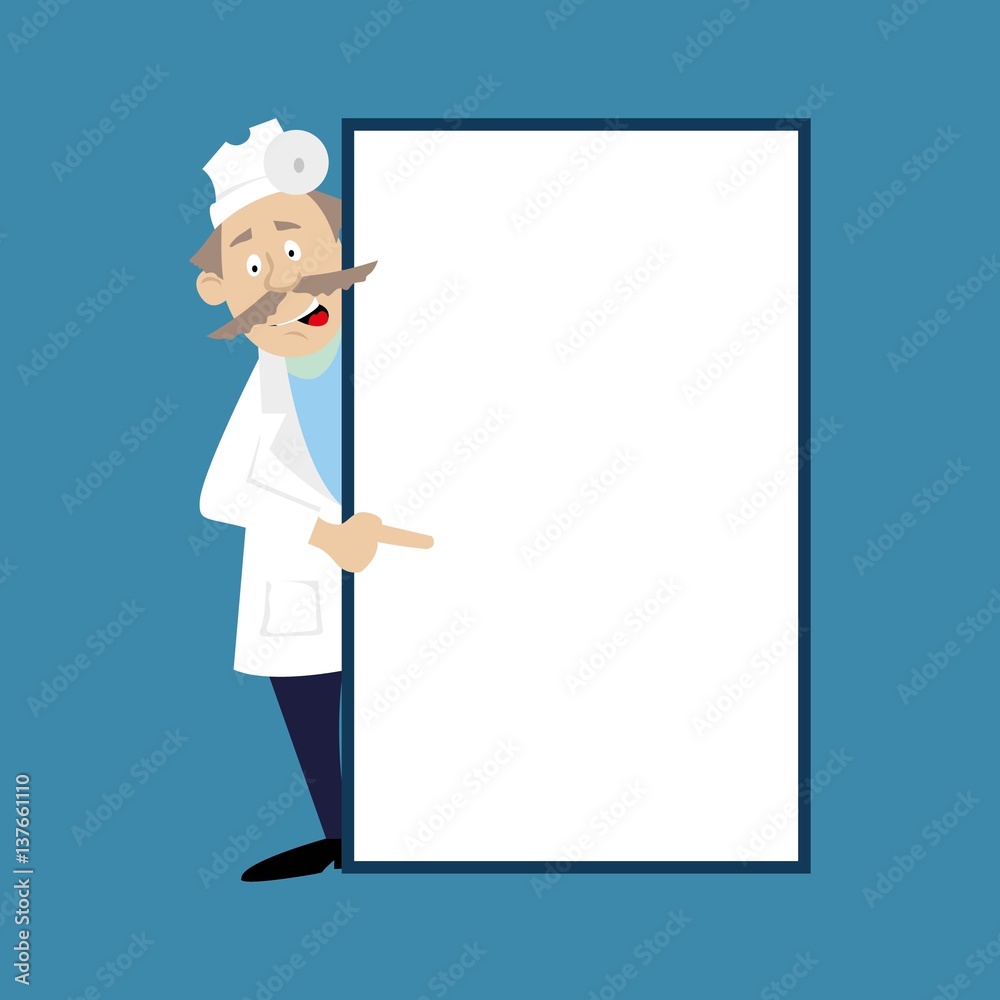 family doctor. show on blank banner. vector illustration family doctor. show on blank banner. vector illustration