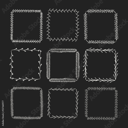 Vintage vector drawing frames to your template.