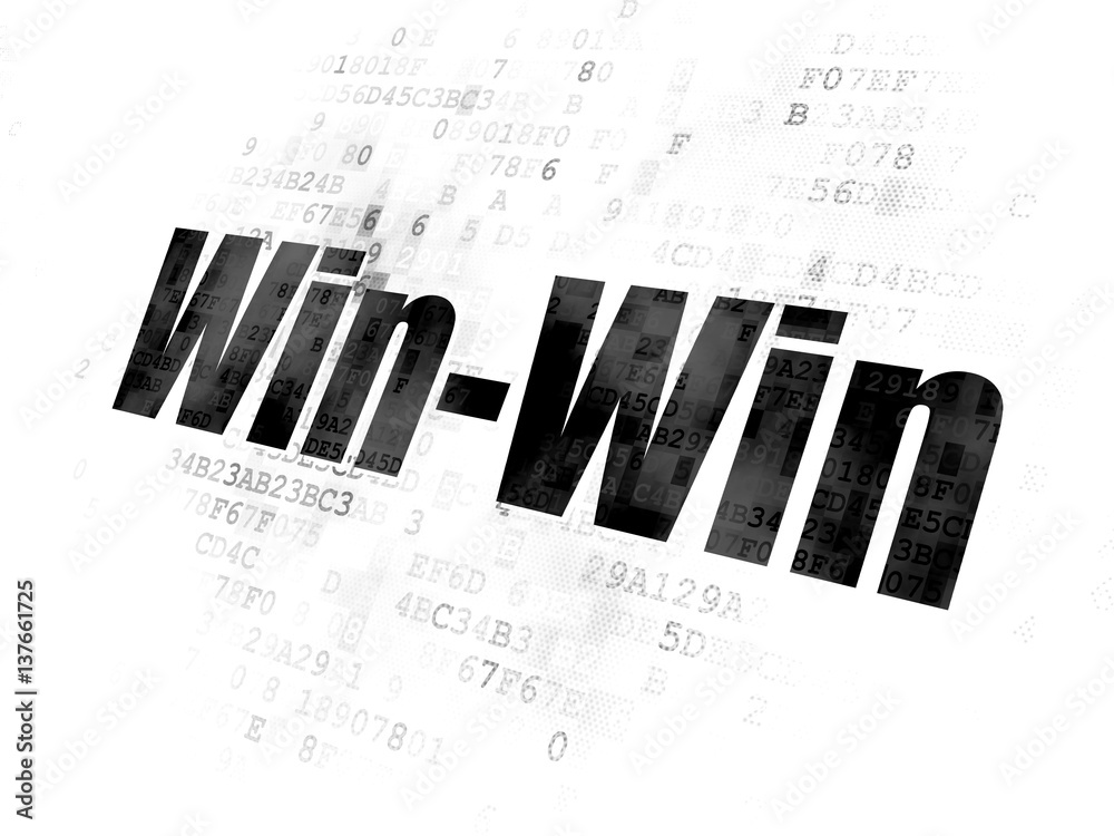 Fototapeta premium Business concept: Win-Win on Digital background
