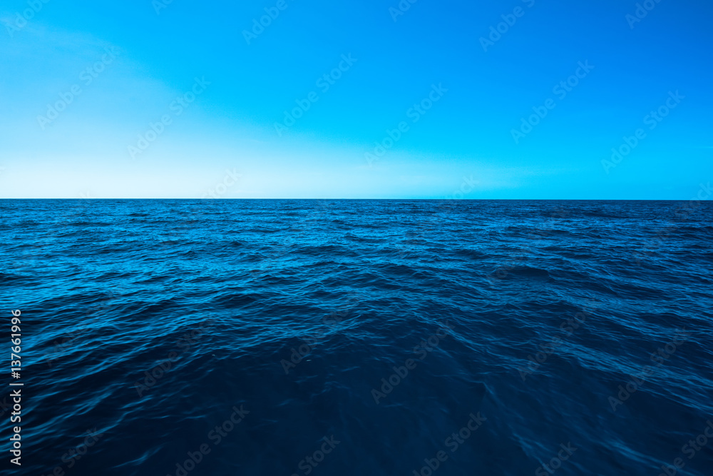 Fototapeta premium The vast blue sea, Dark blue and deep ocean