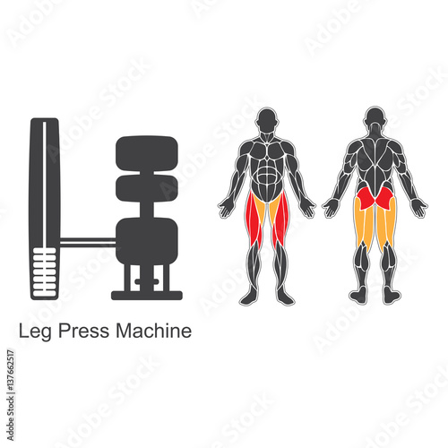 Gym leg press machine