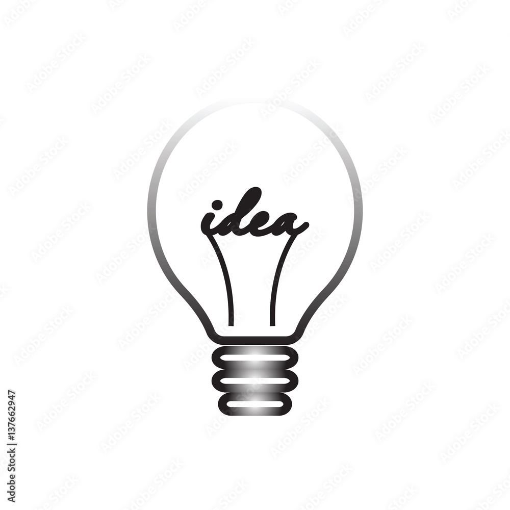 Light lamp sign icon. Idea symbol. Vector image. Light lamp sign icon. Idea symbol. Vector image.