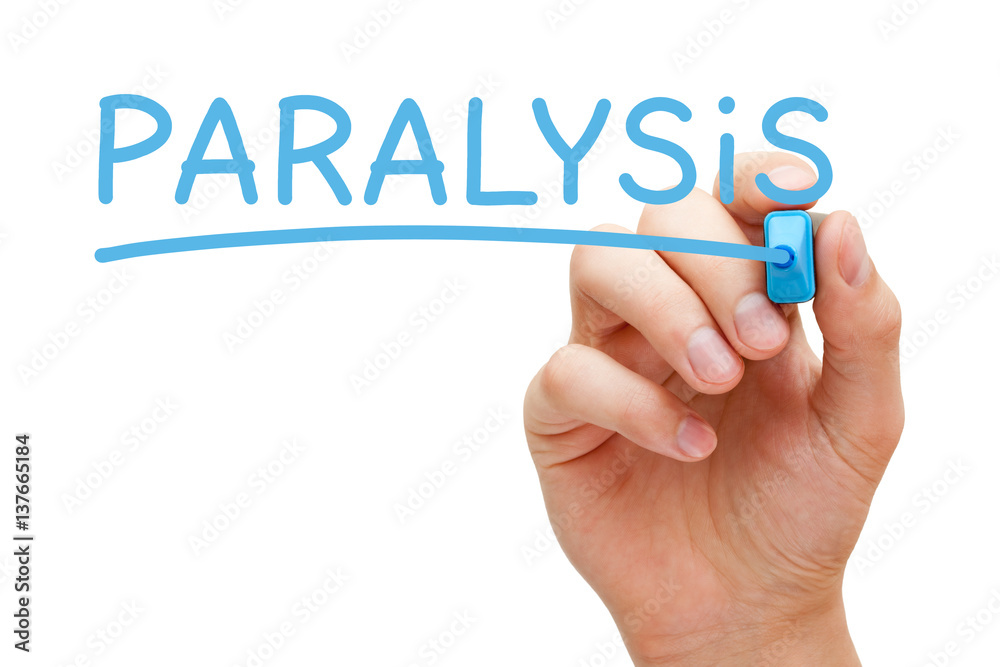 Paralysis Handwritten With Blue Marker Paralysis Handwritten With Blue Marker