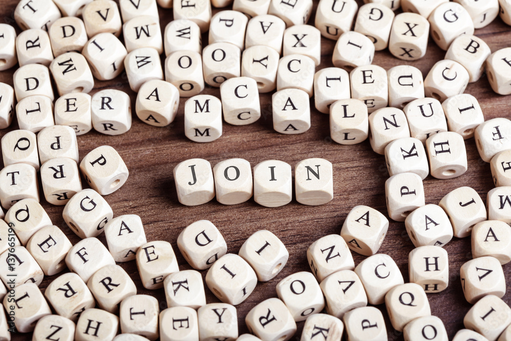 Join, letter dices word Join, letter dices word