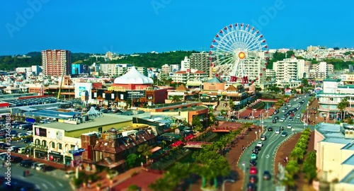 沖縄北谷風景　タイムラプス