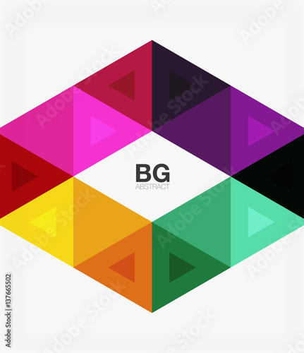 Vector abstract colorful triangle repetition