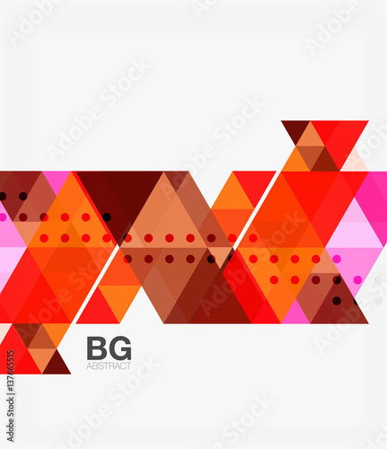Vector abstract colorful triangle repetition