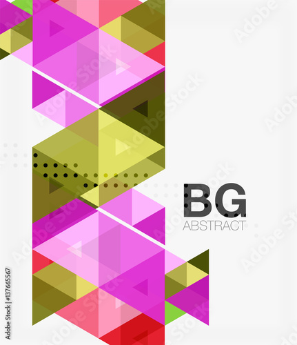 Vector abstract colorful triangle repetition