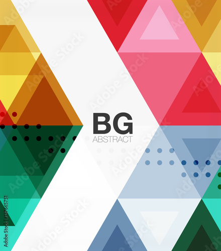 Vector abstract colorful triangle repetition