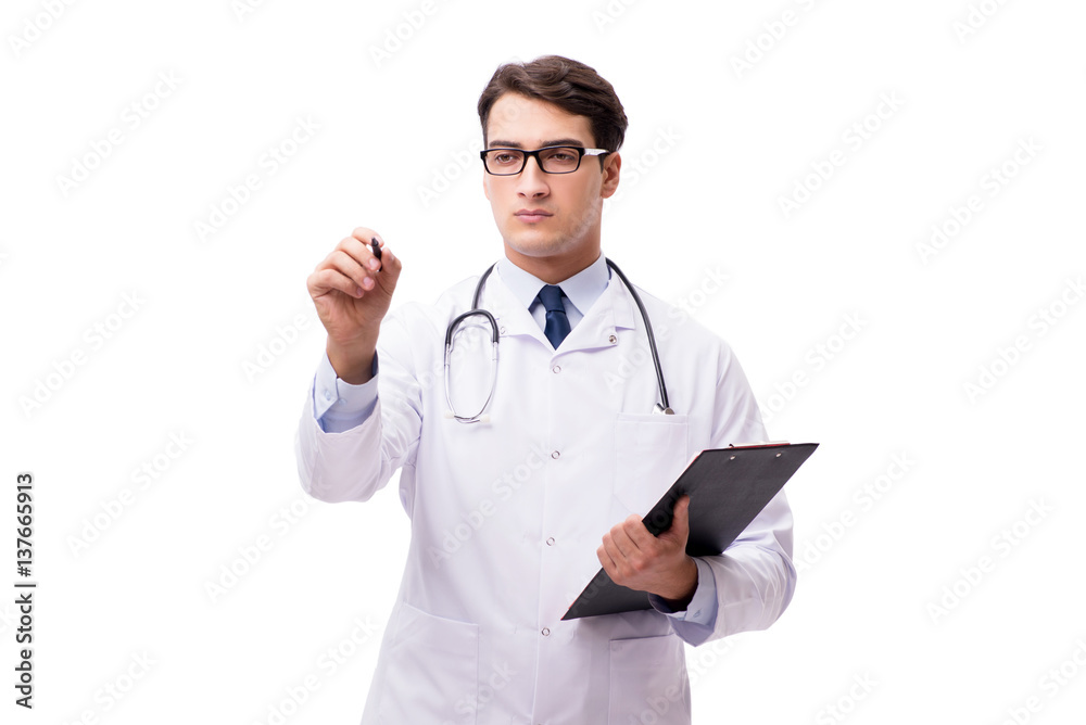 Young doctor isolated on white background Young doctor isolated on white background
