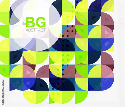 Vector geometric circle abstract background