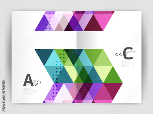 Modern business brochure or leaflet A4 cover template