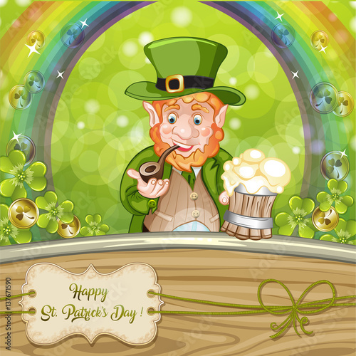 Cartoon Leprechaun . St. Patrick's Day. 
