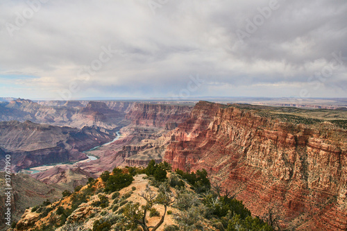 A spectacular view of the Grand Canyon with the Colorado river