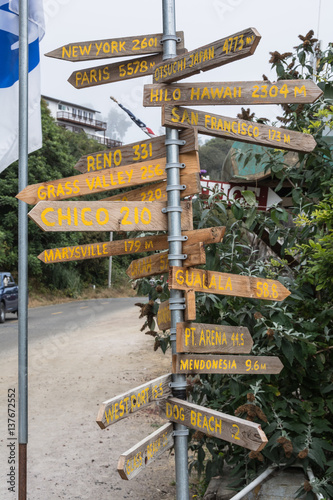 Pole information in Fort Bragg, California